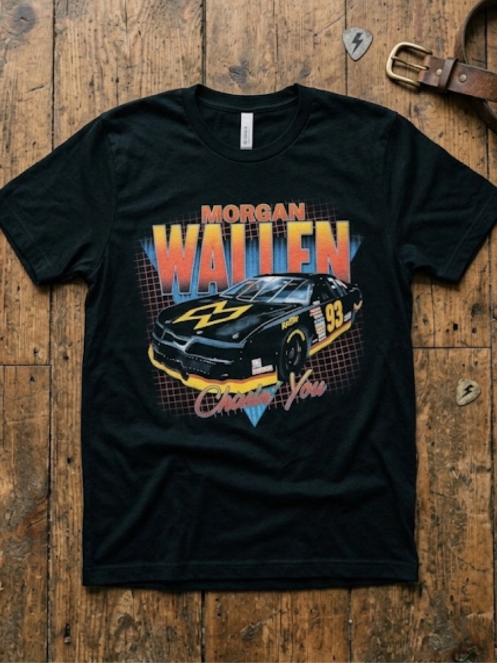 Morgan Wallen NASCAR Black Graphic T-Shirt